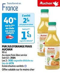 Pur jus d`orange frais auchan-Huismerk - Auchan