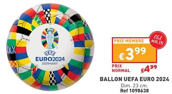 Promotions Ballon uefa euro 2024 - Produit maison - Trafic  - Valide de 08/05/2024 à 11/05/2024 chez Trafic