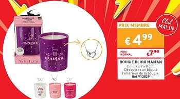 Promoties Bougie bijou maman - Huismerk - Trafic  - Geldig van 08/05/2024 tot 11/05/2024 bij Trafic