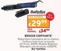 Promotions Brosse coiffante babyliss midnight luxe airstyler as84pe - Babyliss - Valide de 08/05/2024 à 11/05/2024 chez Trafic