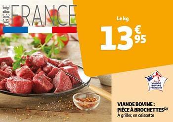 Promoties Viande bovine pièce à brochettes - Huismerk - Auchan - Geldig van 07/05/2024 tot 19/05/2024 bij Auchan