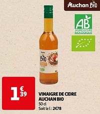 Vinaigre de cidre auchan bio-Huismerk - Auchan