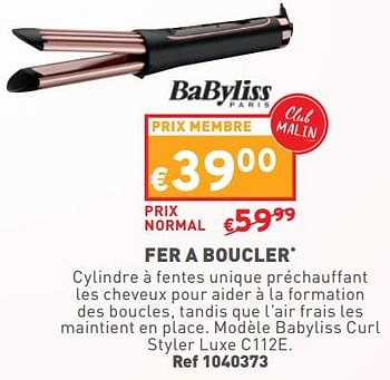Promotions Fer a boucler babyliss curl styler luxe c112e - Babyliss - Valide de 08/05/2024 à 11/05/2024 chez Trafic
