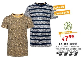 Promotions T-shirt homme - Produit maison - Trafic  - Valide de 08/05/2024 à 11/05/2024 chez Trafic