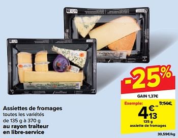 Promotions Assiette de fromages - Produit maison - Carrefour  - Valide de 08/05/2024 à 14/05/2024 chez Carrefour