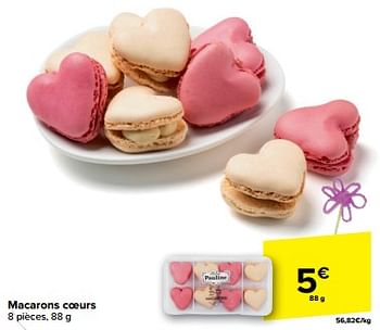 Promoties Macarons coeurs - Huismerk - Carrefour  - Geldig van 08/05/2024 tot 14/05/2024 bij Carrefour