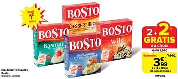 Promotions Riz cuisson rapide - Bosto - Valide de 08/05/2024 à 14/05/2024 chez Carrefour
