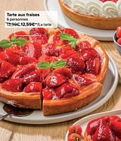 Promotions Tarte aux fraises - Produit maison - Carrefour  - Valide de 08/05/2024 à 14/05/2024 chez Carrefour
