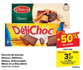Promoties Biscuits délichoc au chocolat au lait - Délichoc - Geldig van 08/05/2024 tot 14/05/2024 bij Carrefour