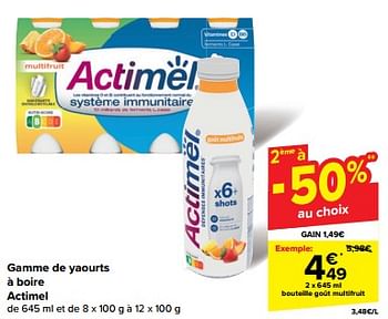Promoties Bouteille goût multifruit - Danone - Geldig van 08/05/2024 tot 14/05/2024 bij Carrefour