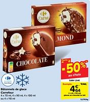 Promotions Glaces au chocolat au lait - Produit maison - Carrefour  - Valide de 08/05/2024 à 14/05/2024 chez Carrefour