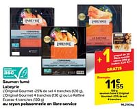 Promotions Saumon fumé l’original gourmet -25% de sel - Labeyrie - Valide de 08/05/2024 à 14/05/2024 chez Carrefour