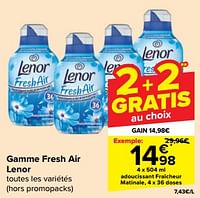 Promotions Adoucissant fraîcheur matinale - Lenor - Valide de 08/05/2024 à 14/05/2024 chez Carrefour