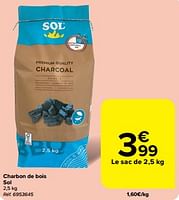 Promotions Charbon de bois sol - Sol - Valide de 08/05/2024 à 14/05/2024 chez Carrefour