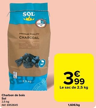 Promoties Charbon de bois sol - Sol - Geldig van 08/05/2024 tot 14/05/2024 bij Carrefour