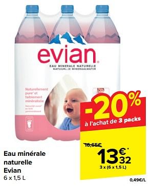 Promoties Eau minérale naturelle evian - Evian - Geldig van 08/05/2024 tot 14/05/2024 bij Carrefour