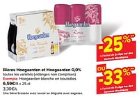 Promotions Hoegaarden blanche en bouteilles - Hoegaarden - Valide de 08/05/2024 à 14/05/2024 chez Carrefour