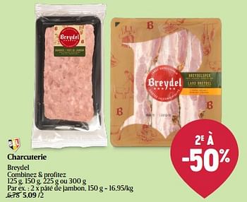 Promoties Pâté de jambon - Breydel - Geldig van 08/05/2024 tot 15/05/2024 bij Delhaize