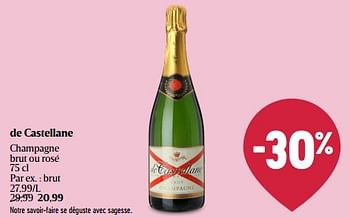 Promoties De castellane champagne brut - Champagne - Geldig van 08/05/2024 tot 15/05/2024 bij Delhaize