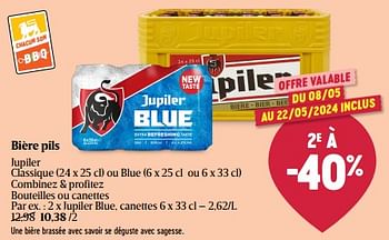 Promoties Jupiler blue, canettes - Jupiler - Geldig van 08/05/2024 tot 15/05/2024 bij Delhaize