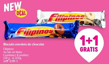 Promotions Biscuits enrobés de chocolat filipinos - filipinos - Valide de 08/05/2024 à 15/05/2024 chez Delhaize