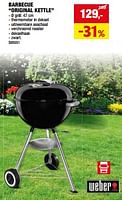 Promotions Barbecue original kettle - Weber - Valide de 08/05/2024 à 19/05/2024 chez Hubo