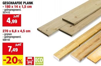 Promoties Geschaafde plank - Huismerk - Hubo  - Geldig van 08/05/2024 tot 19/05/2024 bij Hubo
