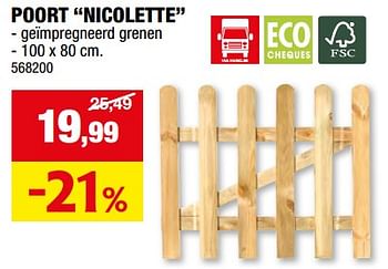 Promoties Poort nicolette - Huismerk - Hubo  - Geldig van 08/05/2024 tot 19/05/2024 bij Hubo