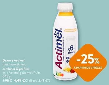 Promoties Actimel gout multifruits - Danone - Geldig van 08/05/2024 tot 21/05/2024 bij OKay