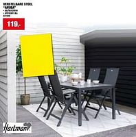 Promotions Verstelbare stoel aruba - Hartman - Valide de 08/05/2024 à 19/05/2024 chez Hubo