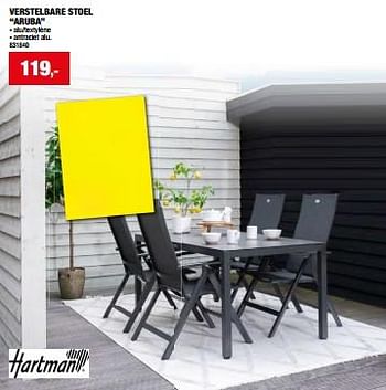 Promoties Verstelbare stoel aruba - Hartman - Geldig van 08/05/2024 tot 19/05/2024 bij Hubo