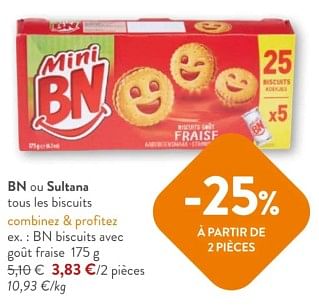 Promoties Bn biscuits avec sout fraise - BN - Geldig van 08/05/2024 tot 21/05/2024 bij OKay
