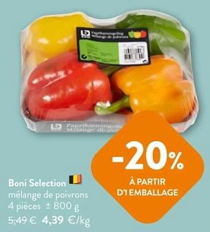Promoties Boni selection melange de poivrons - Boni - Geldig van 08/05/2024 tot 21/05/2024 bij OKay