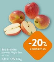 Promotions Boni selection pommes magic star en vrac - Boni - Valide de 08/05/2024 à 21/05/2024 chez OKay