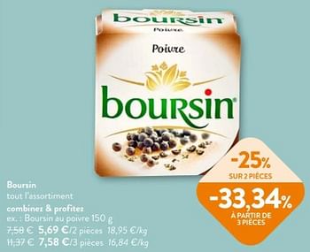 Promoties Boursin au poive - Boursin - Geldig van 08/05/2024 tot 21/05/2024 bij OKay