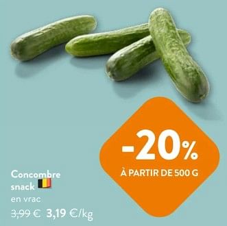 Promoties Concombre snack - Huismerk - Okay Buurtwinkels - Geldig van 08/05/2024 tot 21/05/2024 bij OKay