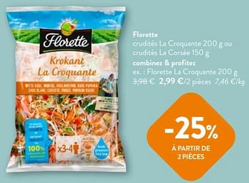 Promotions Florette la croquante - Florette - Valide de 08/05/2024 à 21/05/2024 chez OKay
