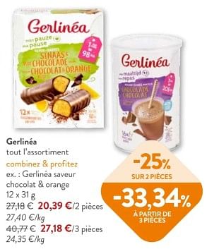 Promotions Gerlinéa saveur chocolat + orange - Gerlinéa - Valide de 08/05/2024 à 21/05/2024 chez OKay