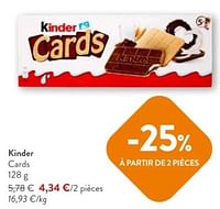 Promotions Kinder cards - Kinder - Valide de 08/05/2024 à 21/05/2024 chez OKay