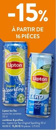 Promoties Lipton ice tea original sparkling - Lipton - Geldig van 08/05/2024 tot 21/05/2024 bij OKay