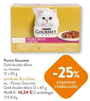 Promoties Purina gourmet gold double delice - Purina - Geldig van 08/05/2024 tot 21/05/2024 bij OKay