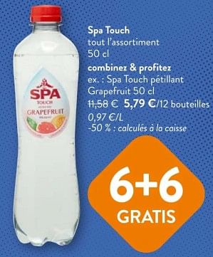 Promoties Spa touch petillant grapefruit - Spa - Geldig van 08/05/2024 tot 21/05/2024 bij OKay