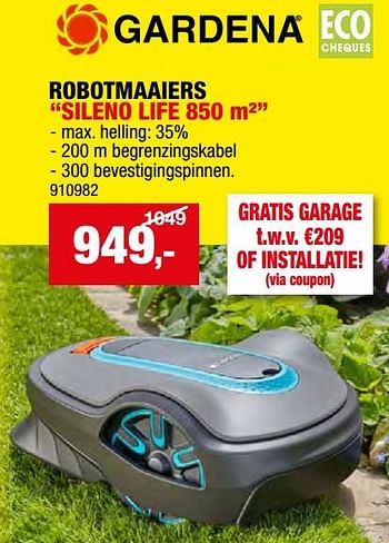 Promoties Gardena robotmaaiers sileno life - Gardena - Geldig van 08/05/2024 tot 19/05/2024 bij Hubo
