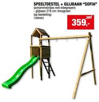 Promotions Speeltoestel + glijbaan sofia - BNB Wood - Valide de 08/05/2024 à 19/05/2024 chez Hubo