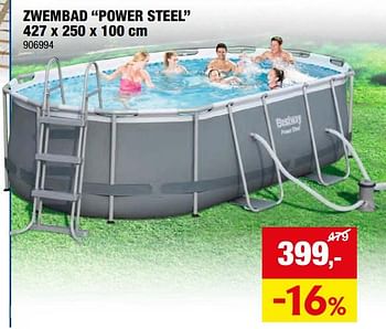 Promoties Zwembad power steel - BestWay - Geldig van 08/05/2024 tot 19/05/2024 bij Hubo