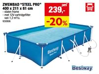 Promotions Zwembad steel pro - BestWay - Valide de 08/05/2024 à 19/05/2024 chez Hubo