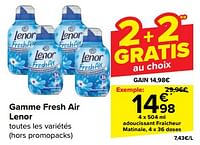Promotions Adoucissant fraîcheur matinale - Lenor - Valide de 08/05/2024 à 21/05/2024 chez Carrefour