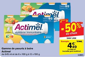 Promoties Bouteille goût multifruit - Danone - Geldig van 08/05/2024 tot 21/05/2024 bij Carrefour