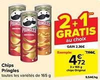 Promotions Chips original - Pringles - Valide de 08/05/2024 à 21/05/2024 chez Carrefour