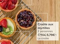 Promotions Croûte aux myrtilles - Produit maison - Carrefour  - Valide de 08/05/2024 à 21/05/2024 chez Carrefour
